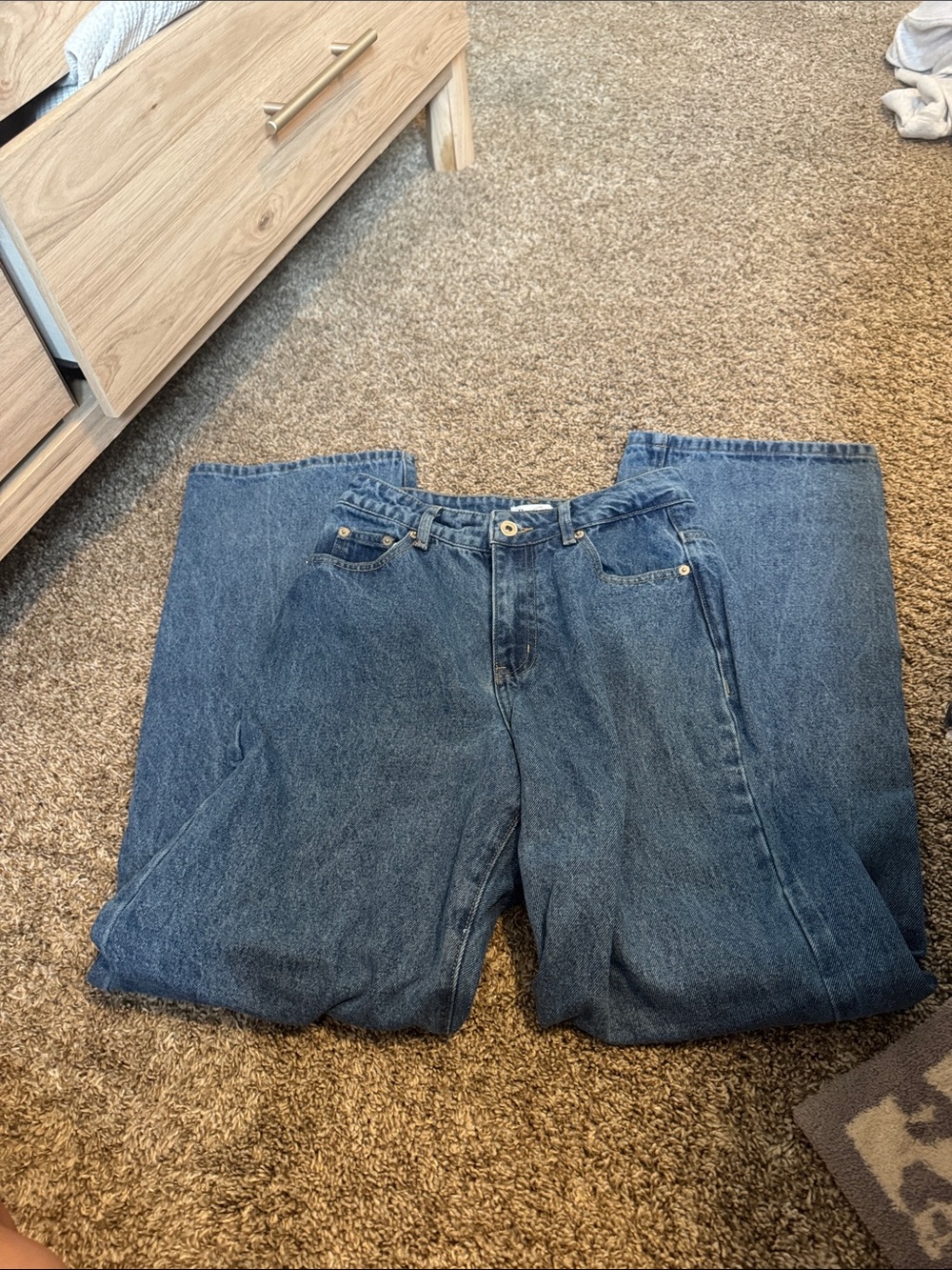 Beginning Boutique Calliope Mid Wash Mid Rise Slouchy Jeans